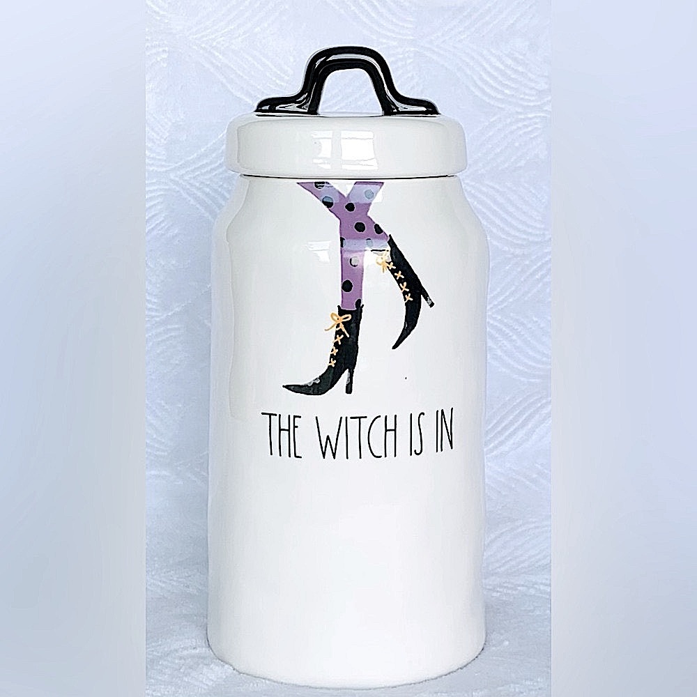 Rae Dunn The Witch Is In Halloween Canister